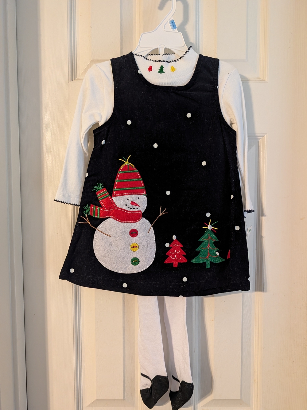Holiday Editions Black and White Polka Dot Baby Dress